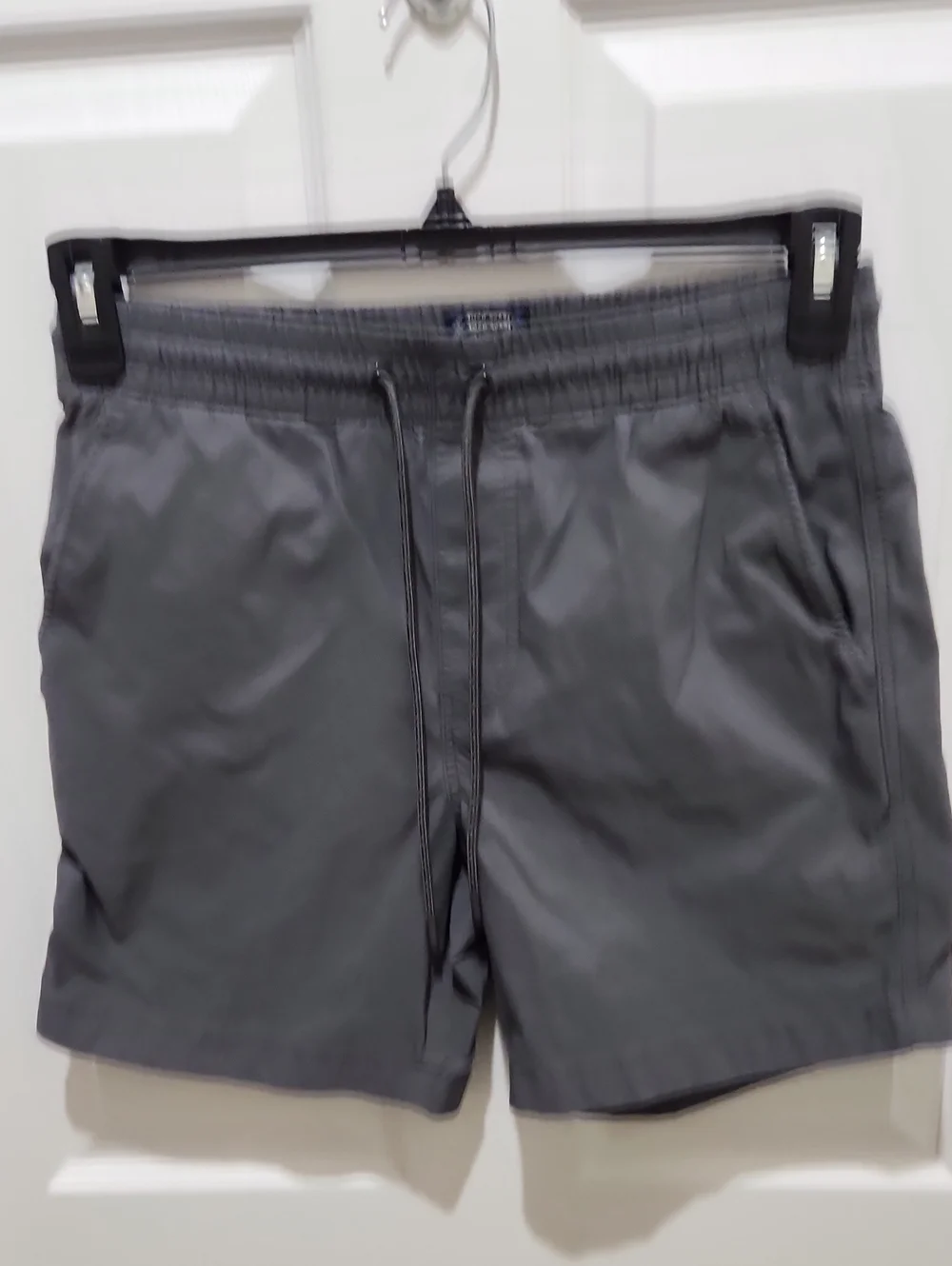 J. Crew Gray Elastic Waist Shorts with Navy Label